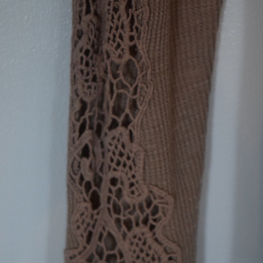 Lacey Dark Beige Henley Long-sleeve Shirt